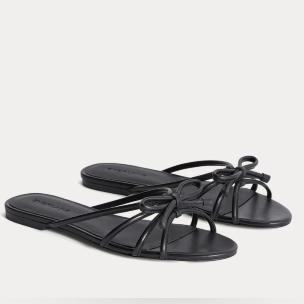 NEW EVERLANE The Bow Sandal BLACK SZ 10.5
